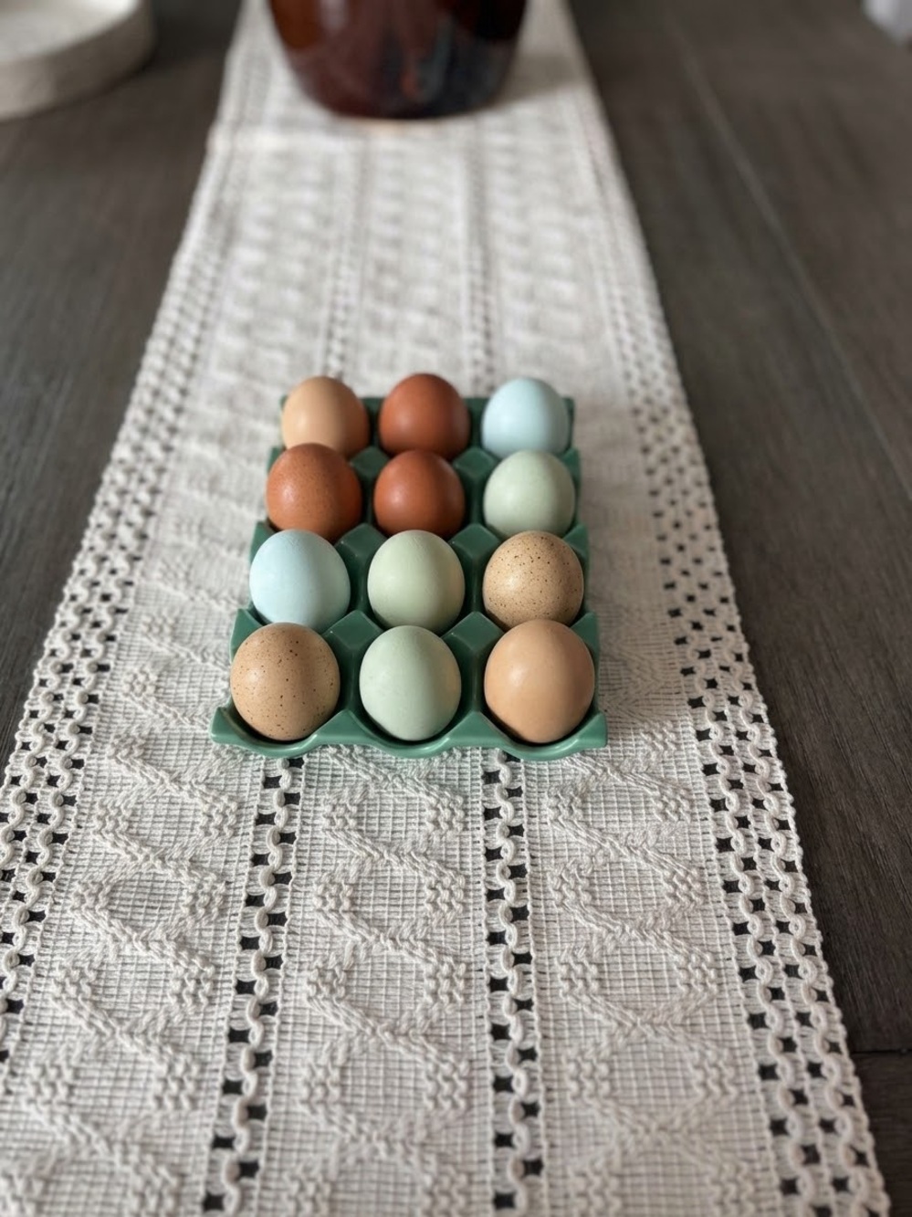Mid-Century Modern Ceramic Egg Crate